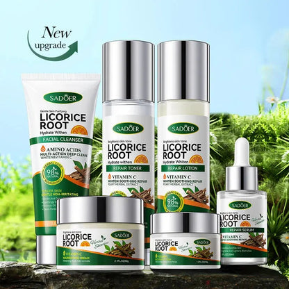 SADOER Licorice Root Whitening Skincare Set – Glow Naturally with Herbal Power 🌿 gomuto.com