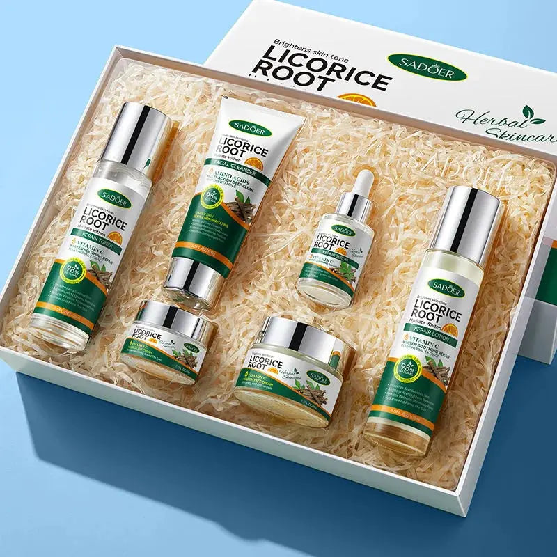 SADOER Licorice Root Whitening Skincare Set – Glow Naturally with Herbal Power 🌿 gomuto.com