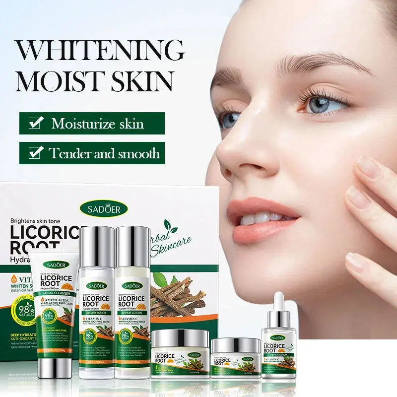 SADOER Licorice Root Whitening Skincare Set – Glow Naturally with Herbal Power 🌿 gomuto.com