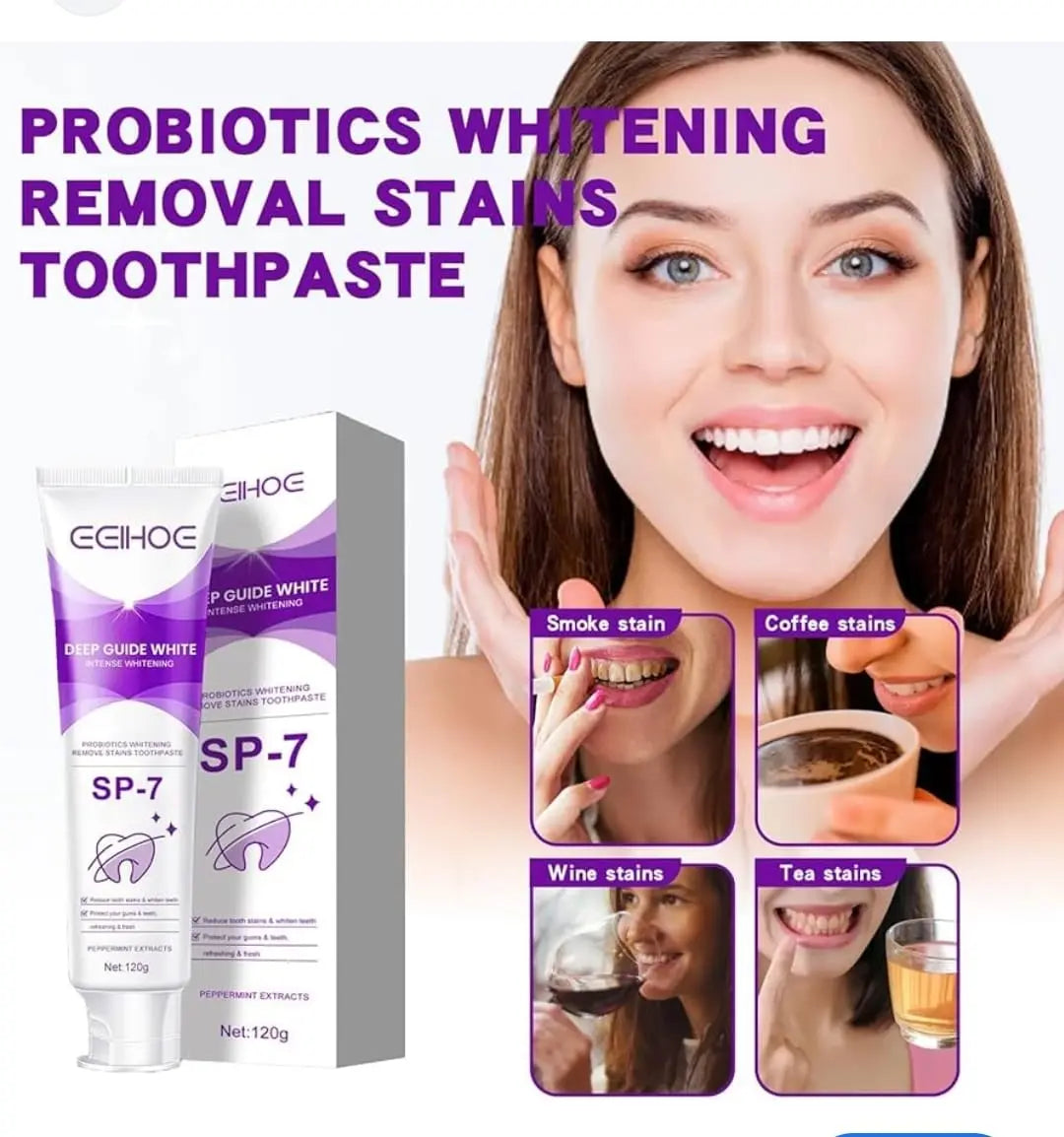SP-7 Deep Guide White Toothpaste – Intense Whitening with Peppermint Freshness (120g) gomuto.com