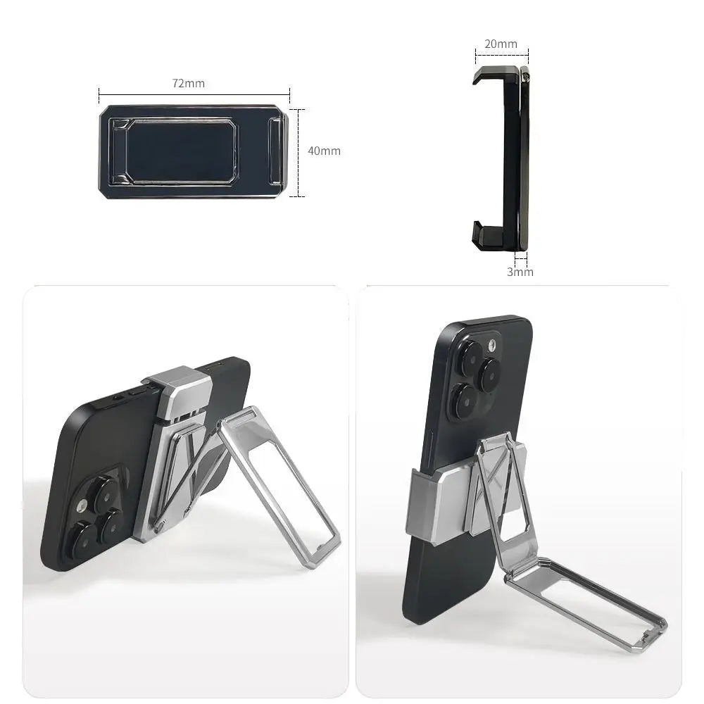 360° Folding Bracket Back Clip Phone Holder - Fully Adjustable & Foldable Stand for All Phones and Switch