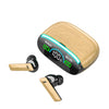 Wood Grain Wireless Bluetooth In-ear Headphones - Sports, Noise-Canceling, Low Latency