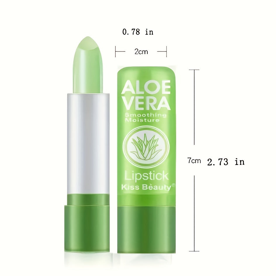 Aloe Vera pH-Responsive Lipstick - Hydrating Long-Wear Lip Gloss with Plumping Effect, Waterproof - Perfect Valentine’s Day Gift